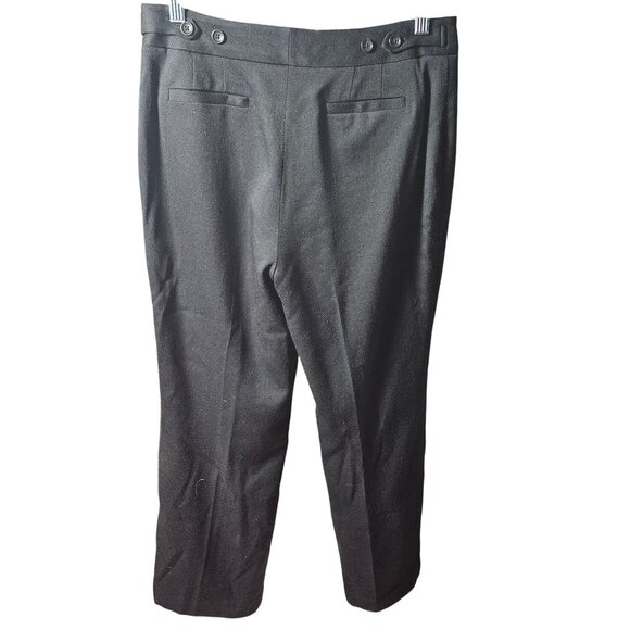 Ann Taylor Petites Womens Black Dress Pants Size 6P Button Waist Back Pockets - Picture 4 of 5